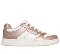 Skechers Girls Quick Street Sneaker in Rosegold, Size 2 | Synthetic/Textile, Machine Washable