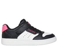 Skechers Girls Quick Street - Style Stride Sneaker in Black/Pink, Size 13 | Synthetic/Textile, Machine Washable