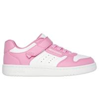 Skechers Girls Quick Street - Style Stride Sneaker in Pink/White, Size 9.5 | Synthetic/Textile, Machine Washable