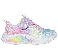 Skechers Girls Rainbow Cruisers Sneaker in Lavender, Size 9.5 | Textile/Synthetic