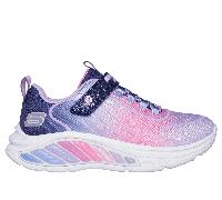 Skechers Girls Rainbow Cruisers Sneaker in Navy Blue, Size 12.5 | Textile/Synthetic