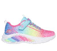 Skechers Girls Rainbow Cruisers Sneaker in Turquoise, Size 9.5 | Textile/Synthetic