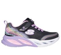 Skechers Girls S-Lights: Cosmic Glow - Rainbow Dream Sneaker in Black, Size 10.5 | Synthetic