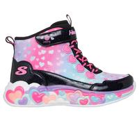 Skechers Girls S-Lights: Eternal Heart Lights - Heart Flicker Boots in Black, Size 3 | Textile/Synthetic