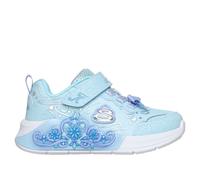 Skechers Girls S-Lights: Lil Princess Steps Sneaker in Light Blue, Size 9 | Textile/Synthetic