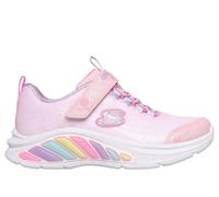 Skechers Girls S-Lights: Rainbow Cruisers - Glitzy Glow Sneaker in Light Pink, Size 11.5 | Textile/Synthetic
