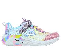 Skechers Unicorn Dreams PRMT Purple Kids girls trainers 302311L in a Plain Textile in Size 30