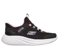 Skechers Girls Slip-ins: Bounder Pro Sneaker in Black, Size 4 | Synthetic/Textile, Machine Washable