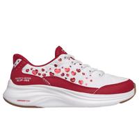 Skechers Girls Slip-ins: Contour Foam - Cosy Fit Heartclub Sneaker in White/Red, Size 10.5 | Textile/Synthetic, Machine Washable