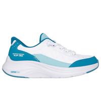 Skechers Girls Slip-ins: Contour Foam - Cosy Fit Sneaker in White/Turquoise, Size 4.5 | Textile/Synthetic, Machine Washable