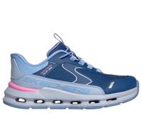 Skechers Girls Slip-Ins Glide Step Vista Lane Trainers Navy Blue 303654 (Navy/Periwinkle, UK Footwear Size System, Big Kid, Numeric, Medium, 4)