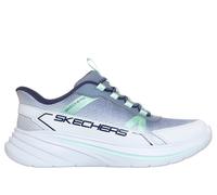 Skechers Girls Slip-ins: Wave 92 - Sparkle Sprint Sneaker in Light Blue, Size 12 | Synthetic/Textile, Machine Washable