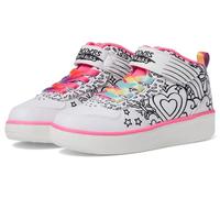 Skechers Girls Sport Court 101 Fashion Boot, White, 1 UK Child