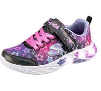Skechers Girl's Star Sparks Sneaker, Black Mesh Multi Trim, 10.5 UK
