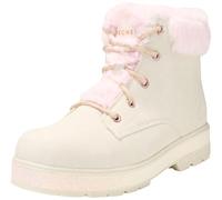 Skechers Girls Street Glitz Ankle Boot, Natural, 3 UK Child