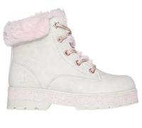 Skechers Girls Street Glitz Boots in Natural, Size 2 | Synthetic/Textile