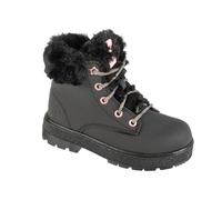 Skechers Girls Street Glitz Fashion Boot, Black, 4 UK