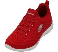 Skechers Girl's Summits Fast Attraction Trainers, Red Red Mesh White Trim Red, 2 UK