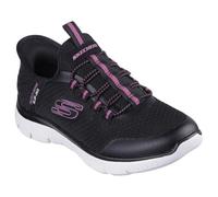Skechers Girls Summits Slip-ins Sneaker, Black, 4.5 UK Child