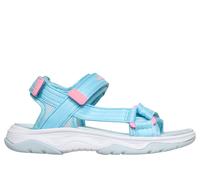 Skechers Girls Tread Seeker Sandals in Blue/Pink, Size 10.5 | Textile/Synthetic, Machine Washable