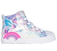Skechers Girls Twinkle Magic Sneaker in Lavender, Size 10.5 | Synthetic/Textile