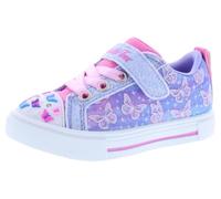 Skechers Girl's Twinkle Sparks - Ombre FlutteSneaker | Casual, Light-Up, Sequin Embellished, Adaptive Closure, Cushioned Insole