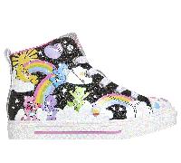 Skechers Girls Twinkle Toes Care Bears: Twinkle Sparks - Forever Care Bears Sneaker in Black, Size 12.5 | Synthetic