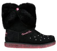Skechers Girls Twinkle Toes: Glitzy Glam - Cosy Cuddlers Boots in Black, Size 10 | Textile/Synthetic