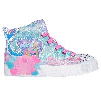 Skechers Girls Twinkle Toes: Seashell Magic - Mermaid Sea Sneaker in Blue, Size 10.5 | Synthetic/Textile
