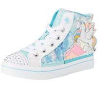 Skechers Girls Twinkle Toes Trainers, Blue Synthetic Multi Trim, 1.5 UK