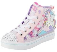 Skechers Girls Twinkle Toes Trainers, Pink Synthetic Multi Trim, 13 UK