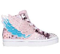 Skechers Girls Twinkle Toes: Twi-Lites 2.0 - Dreamy Wings Sneaker in Light Pink, Size 10.5 | Synthetic/Textile