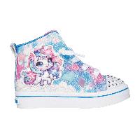 Skechers Girls Twinkle Toes: Twi-Lites 2.0 - Unicorn Glam Sneaker in Blue, Size 12 | Synthetic/Textile
