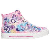 Skechers Girls Twinkle Toes: Twinkle Sparks - Flutter Daydream Sneaker in Hot Pink, Size 11 | Textile/Synthetic