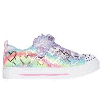Skechers Girls Twinkle Toes: Twinkle Sparks - Ombre Love Sneaker in Lavender, Size 12 | Synthetic/Textile