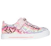 Skechers Girls Twinkle Toes: Twinkle Sparks - Ombre Love Sneaker in Light Pink, Size 12.5 | Synthetic/Textile