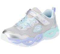 Skechers Girl's Twisty Glow Sneakers, Silver Mesh Multi Trim, 13 UK Child