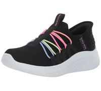 Skechers Girls Ultra Flex 3.0 Bungee Fun Sneaker, Black Multi, 3 UK Child