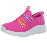 Skechers Girls Ultra Flex 3.0 Bungee Fun Trainers (2 UK) (Hot Pink/Multicoloured)