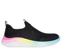 Skechers Girls Ultra Flex 3.0 - Shimmer Stroll Sneaker in Black, Size 4.5 | Textile, Machine Washable