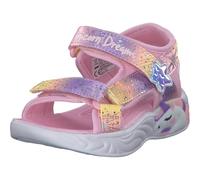 Skechers Girls Sandals, Light Pink Textile/Multi Trim, 7 UK