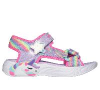 Skechers Girls Unicorn Dreams Sandal - Dreamy Unicorns Sandals in Lavender, Size 2 | Textile/Synthetic