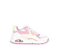Skechers Girls Uno Gen1 Color Surge Memory Foam Trainer - White, White, Size 1.5 Older White