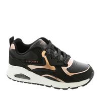 Skechers Girl's Uno Gen1 Color Surge Sneaker, Black/Rose Gold, 13 UK