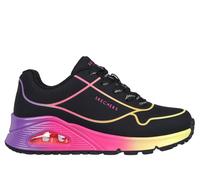 Skechers Girls UNO Gen1 - Pop of Neon Sneaker in Black, Size 13 | Synthetic