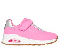 Skechers Girls UNO Gen1 - Summer Core Sneaker in Hot Pink/Silver, Size 11.5 | Synthetic/Textile
