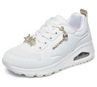 Skechers Girls' UNO Gen1 Trendy Jewels Trainer, White, 6 UK Child