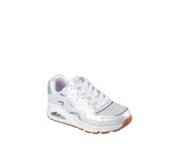 Skechers Girl's Uno Gen1 Wavy Shimmer Trainer in White | Size: Infant 13.5 Skechers White Infant 13.5