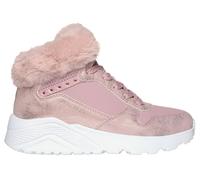Skechers Girls UNO Lite - Comfurt Collar Boots in Mauve, Size 1.5 | Synthetic/Textile
