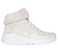 Skechers Girls UNO Lite - Comfurt Collar Boots in Natural, Size 13 | Synthetic/Textile